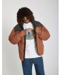 Hombre con Chaqueta acolchada Volcom Goldsmooth Mocha cremallera