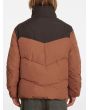 Chaqueta acolchada Volcom Goldsmooth Mocha para hombre posterior