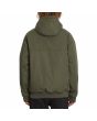 Hombre con Chaqueta resistente al agua con capucha Volcom Hernan 5K Military posterior