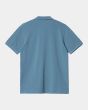Polo de manga corta Carhartt WIP Chase Pique azul para hombre posterior