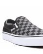 Zapatillas sin cordones Vans Classic Slip-On Checkerboard Negras y Grises elástico