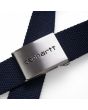 Cinturón Carhartt WIP Clip Belt Chrome azul marino para hombre hebilla