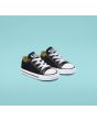 Zapatillas bajas Converse Chuck Taylor All Star Classic Low Top negras para niños de 1 a 4  años frontal