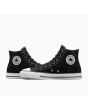 Zapatillas para Skate de ante Converse CONS Chuck Taylor All Star Pro negras y blancas lateral 