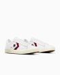 Zapatillas de Skate Converse Cons Leather PL Vulc Pro blancas y granates para hombre frontal