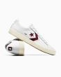 Zapatillas de Skate Converse Cons Leather PL Vulc Pro blancas y granates para hombre lateral