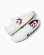 Zapatillas de Skate Converse Cons Leather PL Vulc Pro blancas y granates para hombre superior
