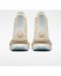 Zapatillas Converse de plataforma Run Star Legacy CX Swirl Jacquard beige y aguamarina para mujer posterior