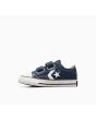 Zapatillas con velcro Converse Star Player 76 Easy-On Foundational Canvas Toddler Azul Marino para niños de 1 a 4 años izquierda 