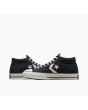 Zapatillas Converse Star Player 76 Mid Top negras y blancas para hombre lateral