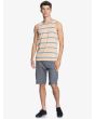 Camiseta orgánica sin mangas  para Hombre Quiksilver Coreky Mate coral Frontal Modelo