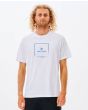 Hombre con Camiseta orgánica de manga corta Rip Curl Corp Icon blanca