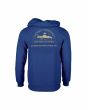 Sudadera con capucha y cremallera Lightning Bolt Don't Panic Azul para hombre posterior