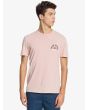 Camiseta de Manga Corta con tejido orgánico para hombre Quiksilver Dream Sessions rosa Frontal
