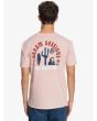 Camiseta de Manga Corta con tejido orgánico para hombre Quiksilver Dream Sessions rosa Posterior