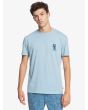 Camiseta Manga Corta Quiksilver Earth Running Hombre azul Frontal