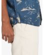 Camisa Quiksilver Endless Trip SS azul marino con estampado surfero cintura