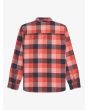 Camisa de franela Quiksilver Youth Motherfly Plaid Roja para niño 8-16 años posterior