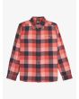 Camisa de franela Quiksilver Youth Motherfly Plaid Roja para niño 8-16 años