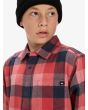 Niño con Camisa de franela Quiksilver Youth Motherfly Plaid Roja bolsillo
