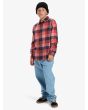 Niño con Camisa de franela Quiksilver Youth Motherfly Plaid Roja corte normal