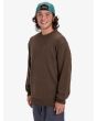 Hombre con jersey Quiksilver Salt Water Marrón Chocolate lateral