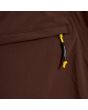 Detalle del bolsillo trasero con cremallera y tirador amarillo Florence en el All Purpose Cordura Short Marrón Oscuro