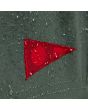 Primer plano del logo burgee de Florence Marine X sobre tejido repelente al agua 