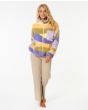 Mujer con Chaqueta de forro polar Rip Curl Sunrise Wavy Multicolor frontal