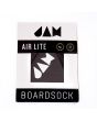 Funda Calcetín para tablas de Surf Shortboard  6'0 a 6'3" Jam Traction Superlight Air Circulated Mesh Boardsock en color negro con detalles en blanco packaging