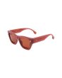 Vista lateral Gafas de sol I-SEA Ivy Rosas con lentes marrones para mujer