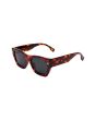 Vista lateral Gafas de sol I-SEA Ivy color tortoise con lentes polarizadas smoke para mujer