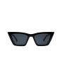 Gafas de sol cat-eye negras con lentes polarizadas Smoke para mujer 