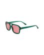 Vista lateral Gafas de sol polarizadas I-SEA Royal color verde kale y naranja mandarina para mujer