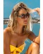Mujer con Gafas de sol polarizadas I-SEA Royal Kale/Tangerine lateral