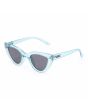 Gafas de sol Cat Eye Vans Poolside azules para mujer lateral