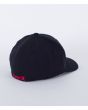 Gorra Hurley H2O Dri-Fit One & Only negra y roja para hombre posterior
