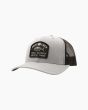 Gorra de malla Salty Crew Fishmonger Retro gris y negra para hombre