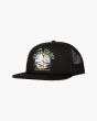 Gorra de malla Salty Crew Gone Fishing Foamy Trucker negra para niño