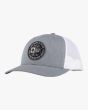 Gorra de malla Salty Crew Legends Retro Trucker gris y blanca para hombre