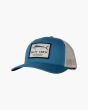 Gorra de malla Salty Crew Marlin Mount Retro Trucker azul y gris plateado para hombre
