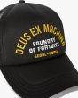 Gorra Trucker Deus Ex Machina Fortuity negra para hombre bordado frontal 