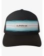Gorra Trucker Quiksilver Pidgeon Chicken Boy negra y azul para niños de 8 a 16 años frontal
