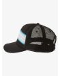 Gorra Trucker Quiksilver Pidgeon Chicken Boy negra y azul para niños de 8 a 16 años lateral