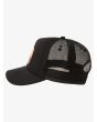 Gorra de malla Quiksilver Trucker Sea Satchel negra para niño lateral