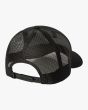 Gorra trucker Rvca Ticket III negra para hombre posterior