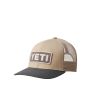 Gorra Trucker Yeti Logo Badge Marrón-Gris Unisex lateral