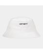Sombrero de pescador Carhartt WIP Script Bucket Hat blanco para hombre 
