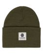 Gorro Element Brand Dusk verde militar para chicos

