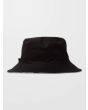 Gorro de pescador Volcom Full Stone negro para hombre posterior